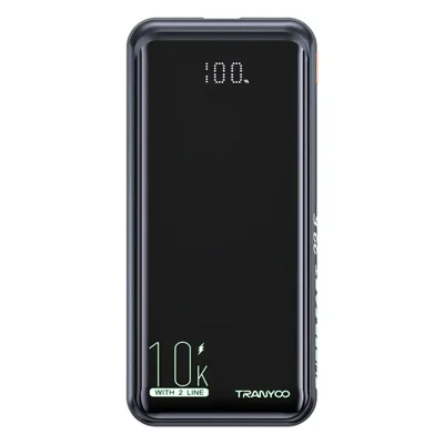 TRANYOO T-K16 10000mAh Chargeur Portable Charge Rapide Banque d'Alimentation avec Câbles Intégrés Type-C + iP