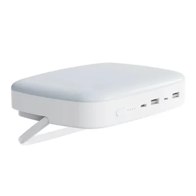 Banque d'alimentation portable TRANYOO T-F15 10000mAh avec sortie USB double et lampe LED de 3W
