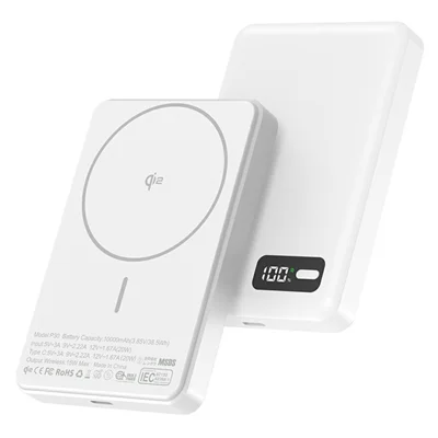 YF-P30 10000 мАч Магнитный Power Bank 15 Вт Беспроводная зарядка + PD 30 Вт Быстрая зарядка Аккумулятор - Белый