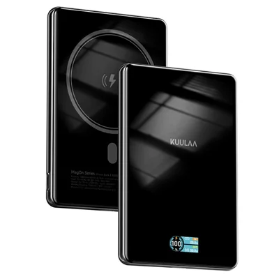 KUULAA KL-YD89 10000 mAh Magnetisk bärbar laddare 15 W Max trådlös strömbank med digital display