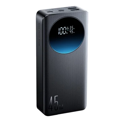 JOYROOM JR-PBF02 Pro 20000mAh Power Bank 45W Fast Charging Digital Display Portable Charger with 4 Port Output - Black