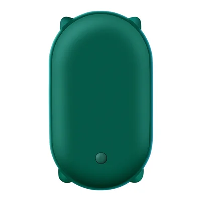 2-in-1 Katzenohr-Design Handwärmer 3000mAh Power Bank 3 Temperaturstufen Tragbarer wiederaufladbarer Handheizung - Grün