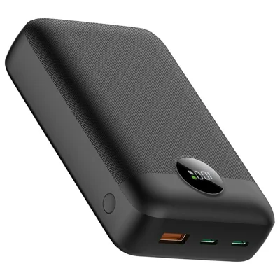 C2040 20000mAh Oplaadbare Batterij 22,5 W Snelladen Draagbare Lader met LED-digitale weergave - Zwart