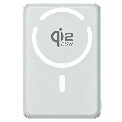 A20B Ultra Thin 10000mAh Qi2.2 Magnetic Power Bank 25W Wireless 35W Type-C Charging - Silver