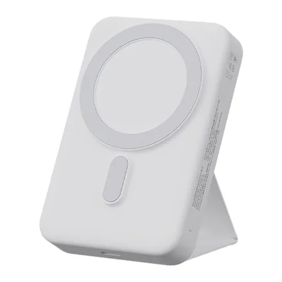 XUNDD XDCH-034 10000mAh Magnetic Wireless Charging Power Bank with Stand Portable Phone Charger - White