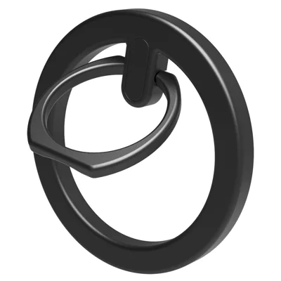 AHASTYLE WG82 Magnetic Phone Grip Zinc Alloy Phone Ring Holder Kickstand - Black