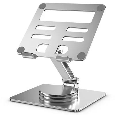 MT131 Desktop Holder Cooling Aluminum Alloy 360° Rotation Foldable Stand - Silver