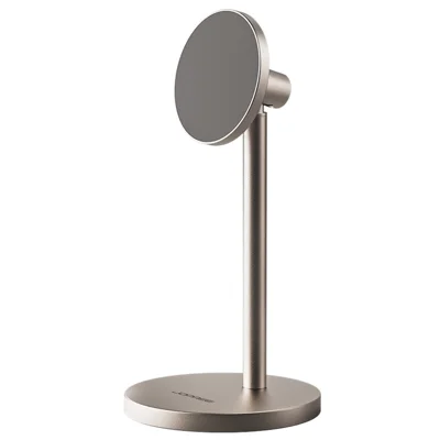 JOPREE X81 Desktop Magnetic Phone Stand 45-Degree Adjustable Aluminum Alloy Cellphone Holder - Titanium Gold