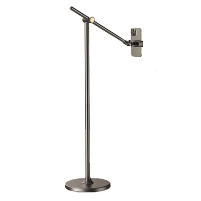 JOPREE L68 Height Adjustable Floor Stand Smartphone Metal Holder Lazy Bracket for Live Streaming