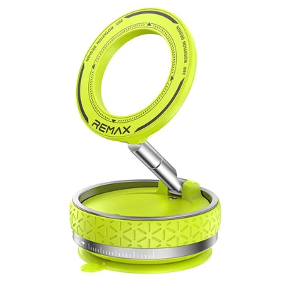 REMAX RM-C51 Multi-Function Vacuum Suction Cup Rotating Magnetic Phone Holder for Car Home Office Travel - Green