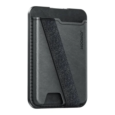 JOYROOM JR-ZS432 Phone Back Card Bag Kickstand Magnetic Card Holder with Hand Grip Strap