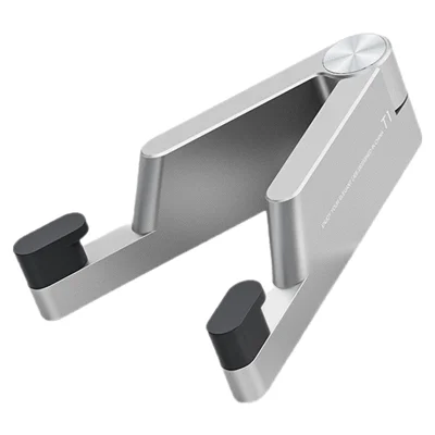 Folding Phone Stand Portable Aluminum Alloy Desktop Mobile Holder for 4 - 7 inch Smartphones/Tablets - Silver