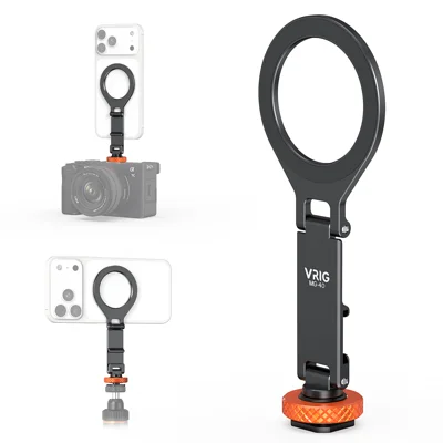 VRIG MG-40 Magnetisk telefonholder Foldbar telefonholder med koldsko og 1/4 tommer gevind til actionkamera - A0301-MG/40