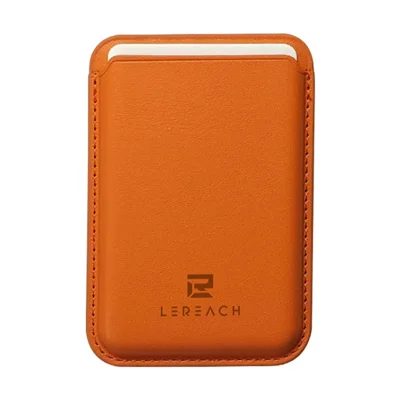 LEREACH LRFP-07 Support Porte-Cartes Téléphone Magnétique Portefeuille Téléphone Sûr - Brun