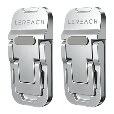 LEREACH Serie AirLift Edizione StarStep 2 Pezzi Supporto per Laptop in Lega di Alluminio + Silicone Supporto Pieghevole per Viaggio, Pendolarismo, Lavoro - Argento