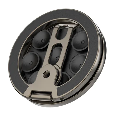 Compatible with MagSafe Silicone Suction Cup Stand Dual-Axis 3-Fold Magnetic Phone Holder with 1 / 4 Screw Hole - Tarnish