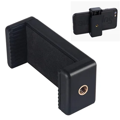 Mobile Phone Clip Live Streaming Vlogging Cellphone Mount Clamp Adapter for Tripod Monopod Stand