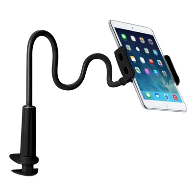 ANJ-30 80 cm Clip-on Lazy Bracket 360 Grad Rotierender Tablethalter Ständer am Bett Desktop-handyhalterung - Schwarz