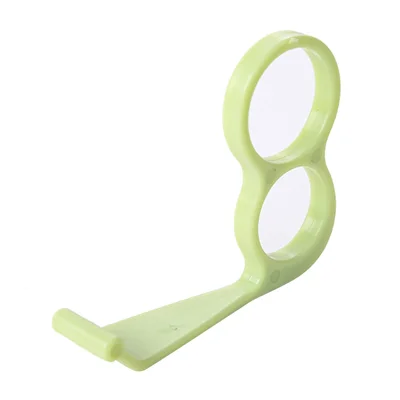 10Pcs Double Finger Ring Grip L Shaped Mobile Phone Mount Holder Plastic Desk Stand - Green