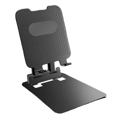 T09 Cell Phone Stand Height Angle Adjustable Anti-slip Phone Holder Desk Tablet Stand, Size: S - Black