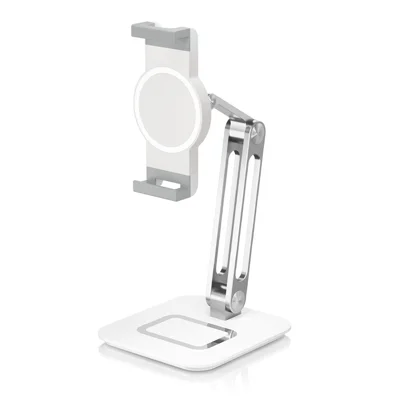 RS718 4.7" - 12.9" Cell Phone Tablet Stand Holder 360 Degree Rotating Adjustable Foldable Desktop Stand with Heavy Duty Base