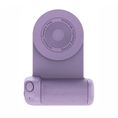 Magnetic Camera Handle Phone Desktop Bracket Bluetooth-compatible Phone Anti-shake Selfie Device Support Wireless Charging - Purple