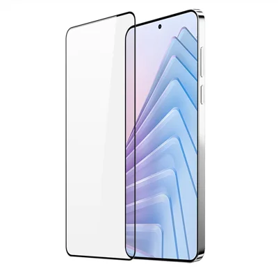 DUX DUCIS For Xiaomi Redmi Note 14 5G / 4G (163.25mm) Glass Film  Full Screen Protector 2.5D Flat Screen Medium Alumina Glass HD Clear Film - Black
