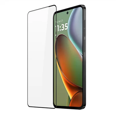 DUX DUCIS For Motorola Moto G17 Power 4G / G17 4G / G15 4G / G15 Power 4G Glass Film   Full Screen Protector 2.5D Flat Screen Medium Alumina Glass HD Clear Film - Black