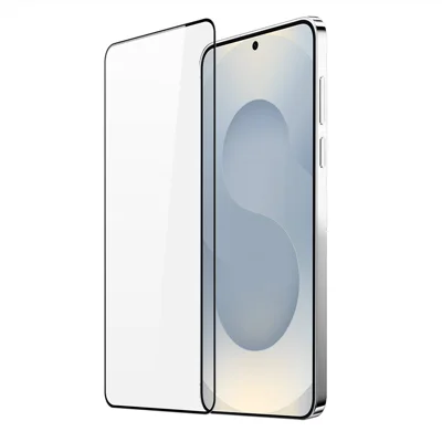 För Samsung Galaxy S25 Edge Fullskärmsbeskydd DUX DUCIS 2.5D Platt skärm Medium Aluminaglas HD Klart Folie med Fingeravtryckslåsning - Svart