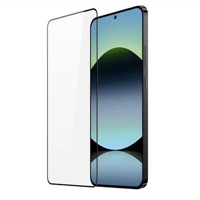DUX DUCIS For Xiaomi Redmi Note 14S 4G Glass Film   Full Screen Protector 2.5D Flat Screen Medium Alumina Glass HD Clear Film - Black