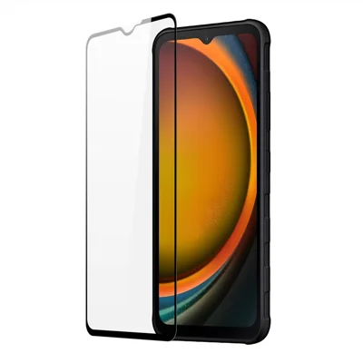 DUX DUCIS For Samsung Galaxy XCover7 Pro Glass Film   Full Screen Protector 2.5D Flat Screen Medium Alumina Glass HD Clear Film - Black