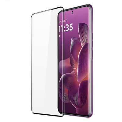 DUX DUCIS For Motorola Edge 60 Pro 5G Tempered Glass   Full Screen Protector 3D Curved Screen Medium Alumina Glass Hot Bending Full Glue Film - Black