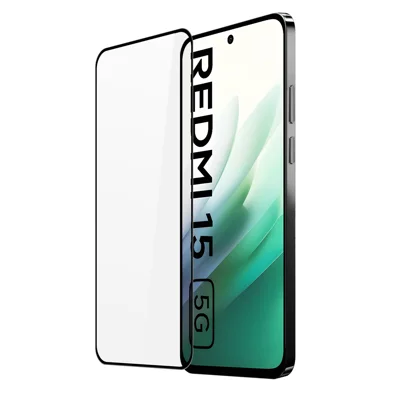 DUX DUCIS For Xiaomi Redmi 15 4G (EU) (171mm) Glass Film   Full Screen Protector 2.5D Flat Screen Medium Alumina Glass HD Clear Film - Black