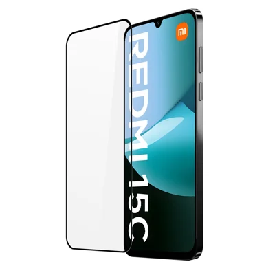 DUX DUCIS For Xiaomi Poco C85 4G (173mm) / Xiaomi Redmi 15C 4G (EU) (173mm) Glass Film   Full Screen Protector 2.5D Flat Screen Medium Alumina Glass HD Clear Film - Black