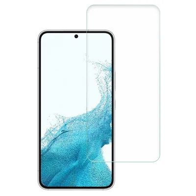 Protetor de Ecrã AMORUS para Samsung Galaxy S22 5G / S23, Borda 2.5D, HD, Anti-manchas, Resistente ao Desgaste, em Vidro Transparente de Alumínio-Silício de Alta Qualidade