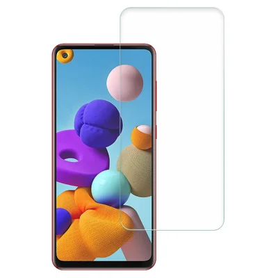 AMORUS 2.5D Arc Edge Mobile Phone Screen Protector for Samsung Galaxy A21s, Ultra Clear 9H Hardness High Aluminum-silicon Glass Film