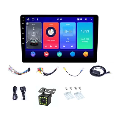 R-903B Android 12 Car GPS 1G+16GB 9 inch IPS Screen Car Stereo with 12LED Backup Camera