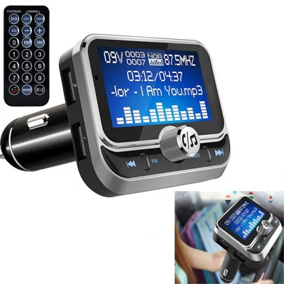 BC32 LCD Bluetooth-kompatibler MP3-Player Dual-USB-Auto-Ladegerät FM-Transmitter mit Fernbedienung