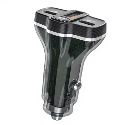 DUDAO R78 Car Charger 78W 3-Port QC3.0 USB-C PD 30W Super Fast Charging Cigarette Lighter Adapter for iPhone