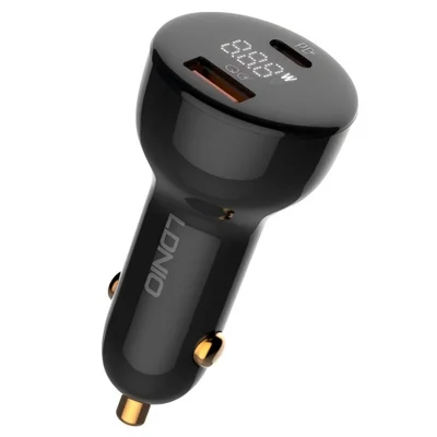 LDNIO C102 160W Car Charger 3-Port PD 100W QC 30W Fast Charging Car Adapter for Laptop Phone - Black