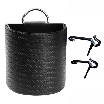 Car Air Vent Pouch Leather Storage Bag Vehicle Organizer - Weave Texture