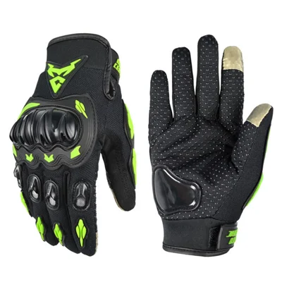 MOTOCENTRIC 13-MC-010 Luvas de Motocicleta Anti-Queda Off-Road Tela Sensível ao Toque de Dedo Completo para Ciclismo ao Ar Livre - Verde / M