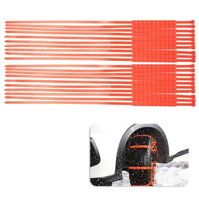 20 unidades de cadenas para nieve de neumáticos de invierno para automóviles, cadenas de rueda y cables de nieve para neumáticos