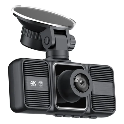 S26 4K Dashcam 3-Objektiv-WLAN-Autoaufzeichner mit 2-Zoll-IPS-Display / Nachtsicht / G-Sensor-Bewegungserkennung / Auto-DVR