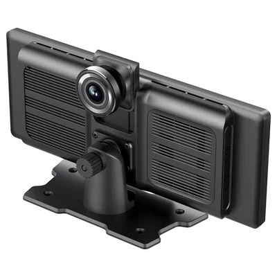 H18C 10.26 inch Wireless CarPlay Dash Cam 4K+1080P Dual Lens Casting MP5 with Night Vision /  Wide Angle Car DVR For Android