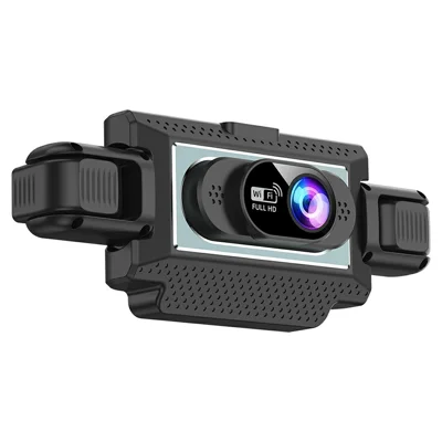 C313 1080P WiFi Dash Cam 4-Channel DVR Wireless Night Vision Parking Monitor Reverse Camera - Black