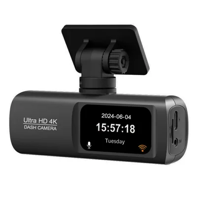 D192 MAX Front Lens 4K Ultra HD Dash Cam Wide Angle Night Vision WiFi Car Recorder - Black
