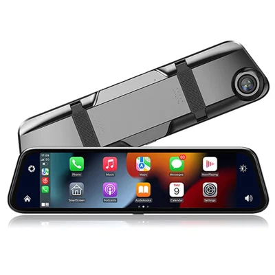 P902S Reproductor de coche inalámbrico de 9" con pantalla táctil, cámara dual y radio de coche con manos libres / Espejo Link / Navegación de mapas