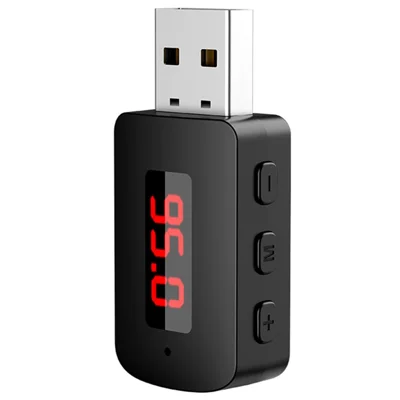 M10 USB Bluetooth-compatible 5.4 Adapter Digital Display FM Radio Hands-Free Call Car Wireless Audio Receiver