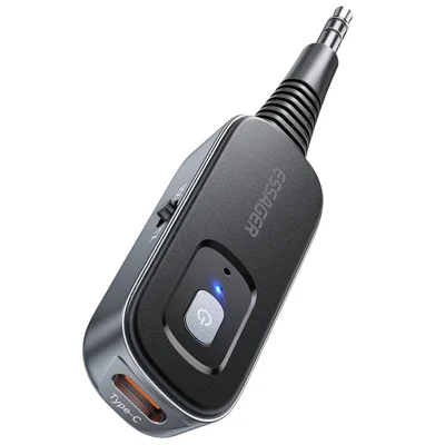 ESSAGER EBT51-LX0G-P Car Audio Bluetooth-compatible Transmitter Receiver 3.5mm Aux Adapter for Speaker Amplifier